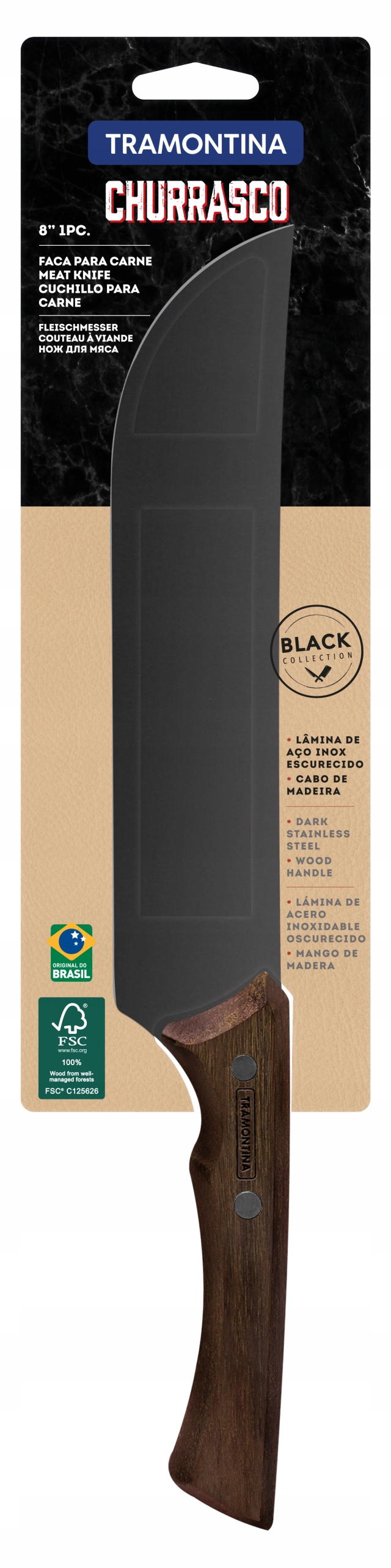 Tramontina Nůž na maso 19 Cm Nfc Churrasco Black