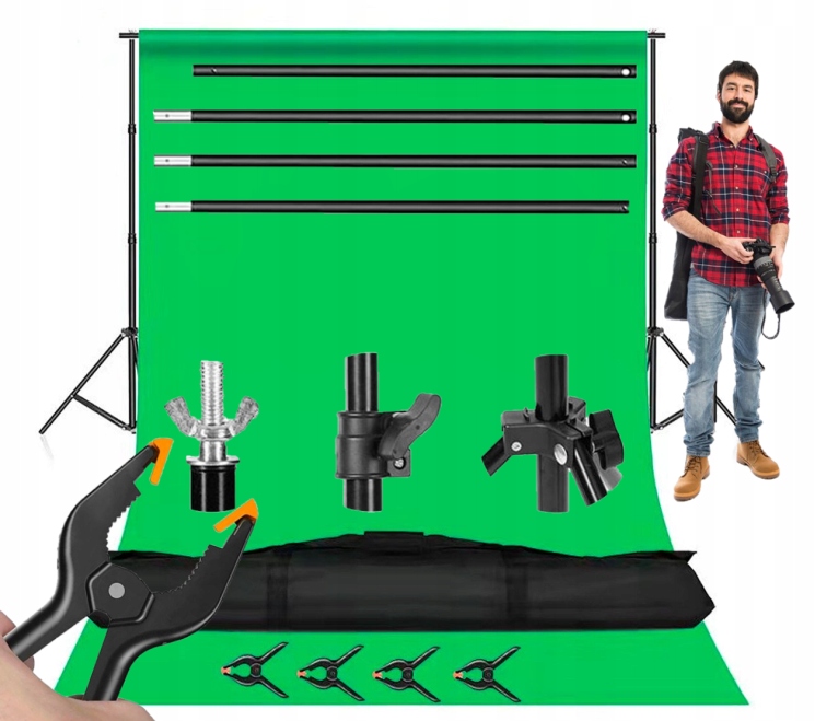 Statyw do Tła Fotograficznego Mocny do 8kg 2,8x3m TORBA GRATISY EAN (GTIN) 5904689286708