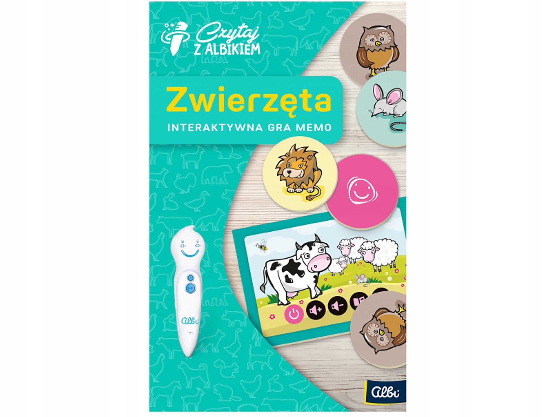 CZYTAJ z ALBIKIEM Interaktywna GRA Memo ZWIERZĘTA Zoo NA WSI Albik MEMORY Marka Albi