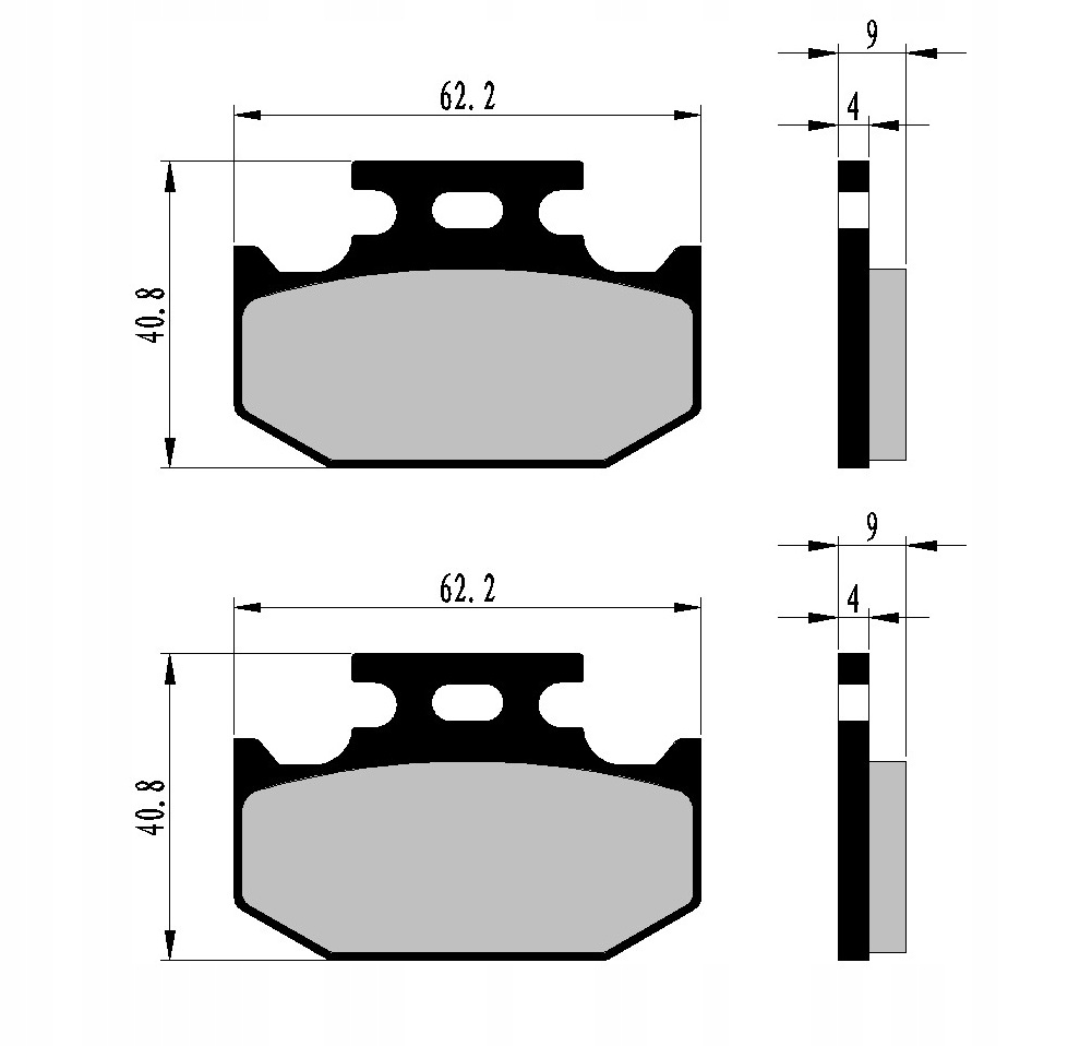KLOCKI HAMULCOWE TYŁ TYLNE YAMAHA DT 125 X 05-06 Producent Nistal