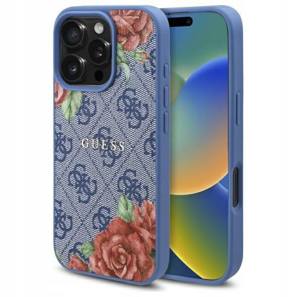 Pouzdro Guess pro GUHMP16XP4ROPEMCB iPhone 16 Pro Max 6.9" modré/modré tvrdé