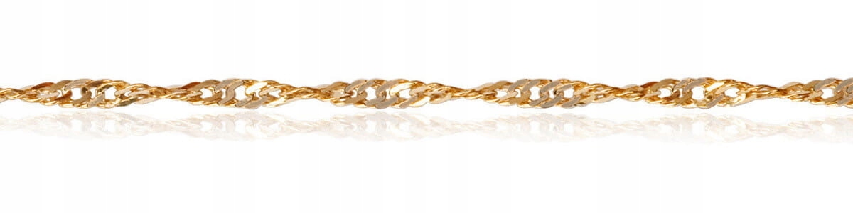 

Złoty Łańcuszek Singapur Kręcony 42 cm 333