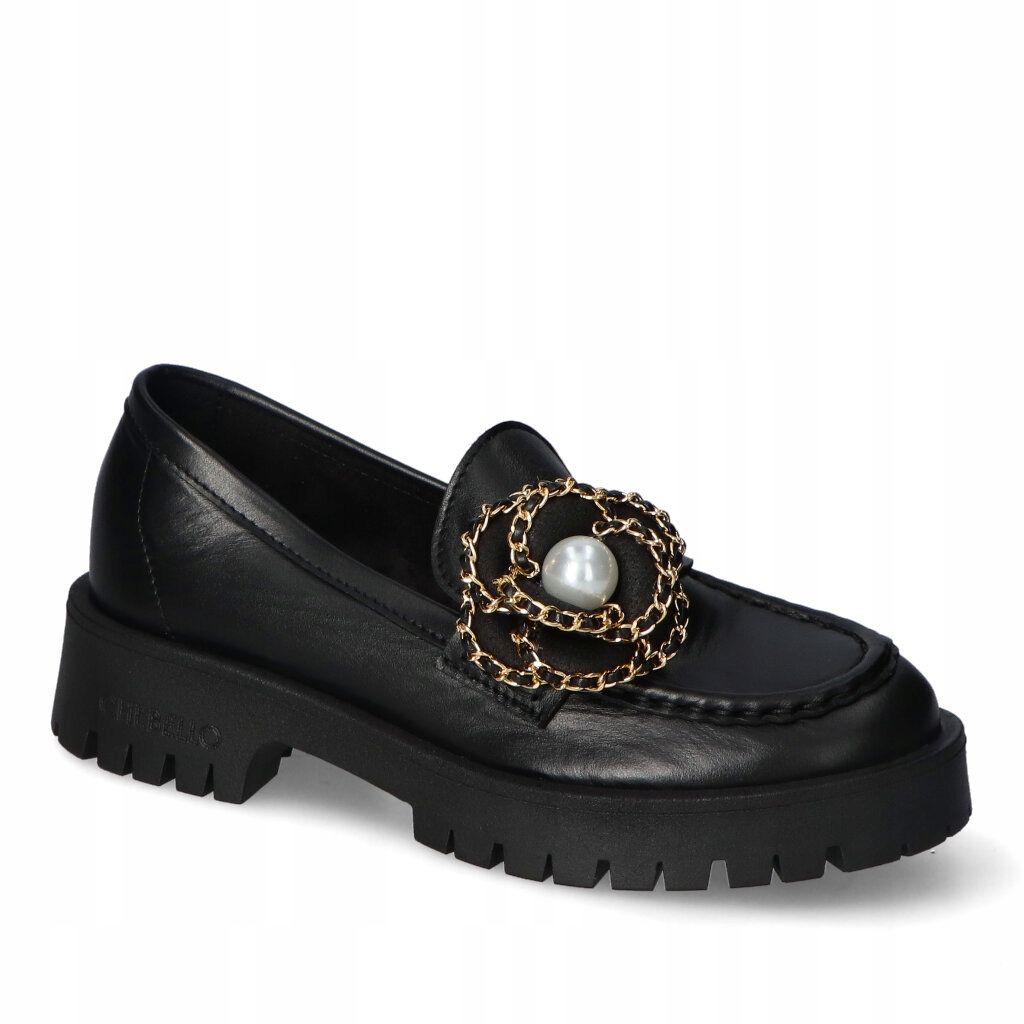 Mokasíny CheBello 4520-002 Černé lico 39