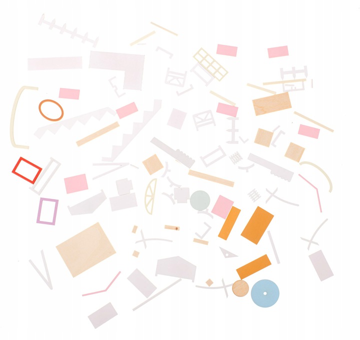 Miniaturowy DUŻY Domek DIY Meble ŚWIATŁO LED Seria 122