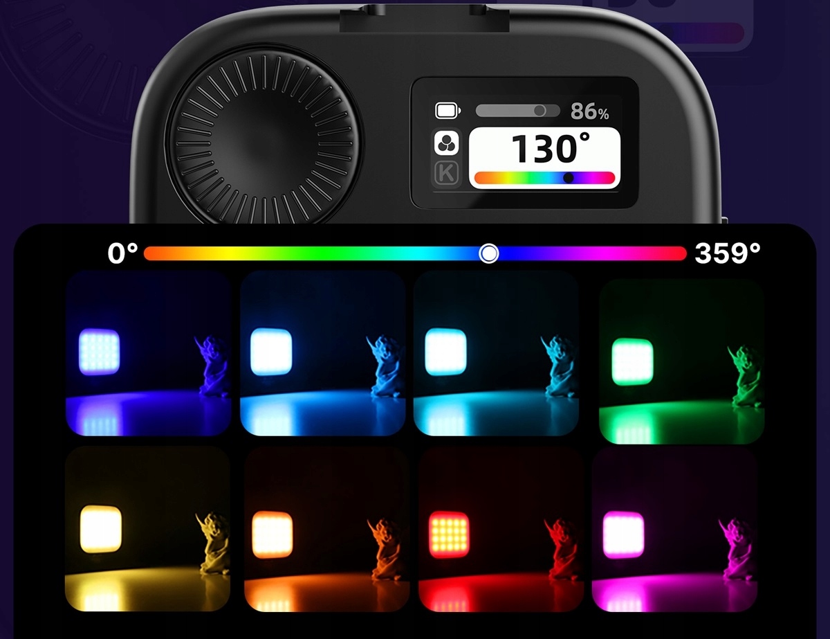 Lampa LED Ulanzi U60 RGB na Magens Klips 1/4'' ISO do Telefon Aparat Kamera Informacje o bezpieczeństwie CE