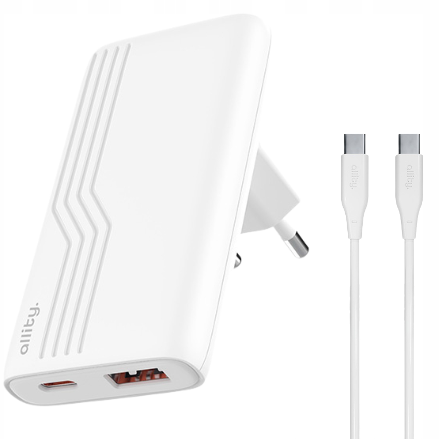 Allity síťová nabíječka GaN Pd Qc Atc- 02-65WAC s kabelem Usb-c Usb-c