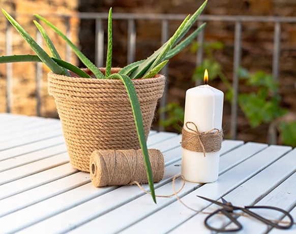 Lina jutowa naturalna ozdobna sznur juta 12mm 50m Długość 50 m