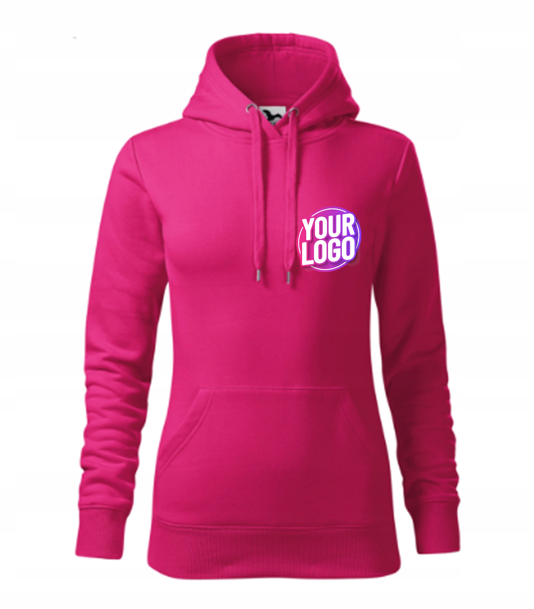 Bluza damska z kapturem z NADRUKIEM logo z dowolną kolorową grafiką 414