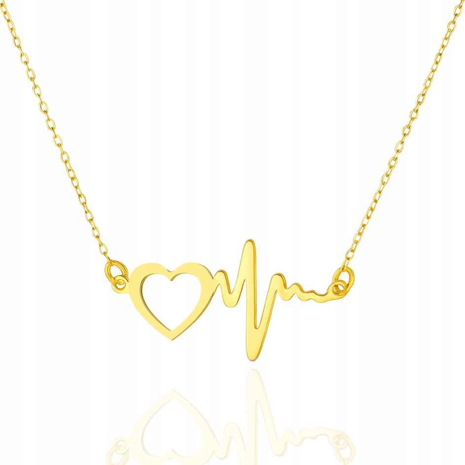 Zlatý náhrdelník Linie života se srdcem Pr 585