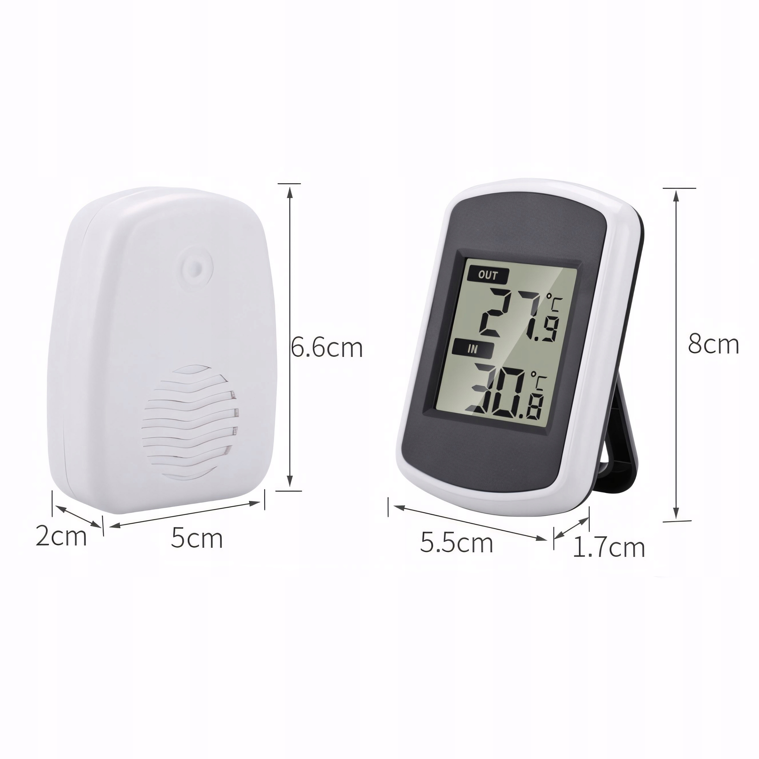 TERMOMETR STACJA POGODOWA POGODY HIGROMETR ZEWNĘTRZNY WEWNĘTRZNY CZUJNIK Komunikacja bezprzewodowa