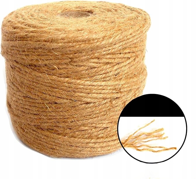 2x Jutový Provázek Přírodní 2 mm 152 m 2 ks
