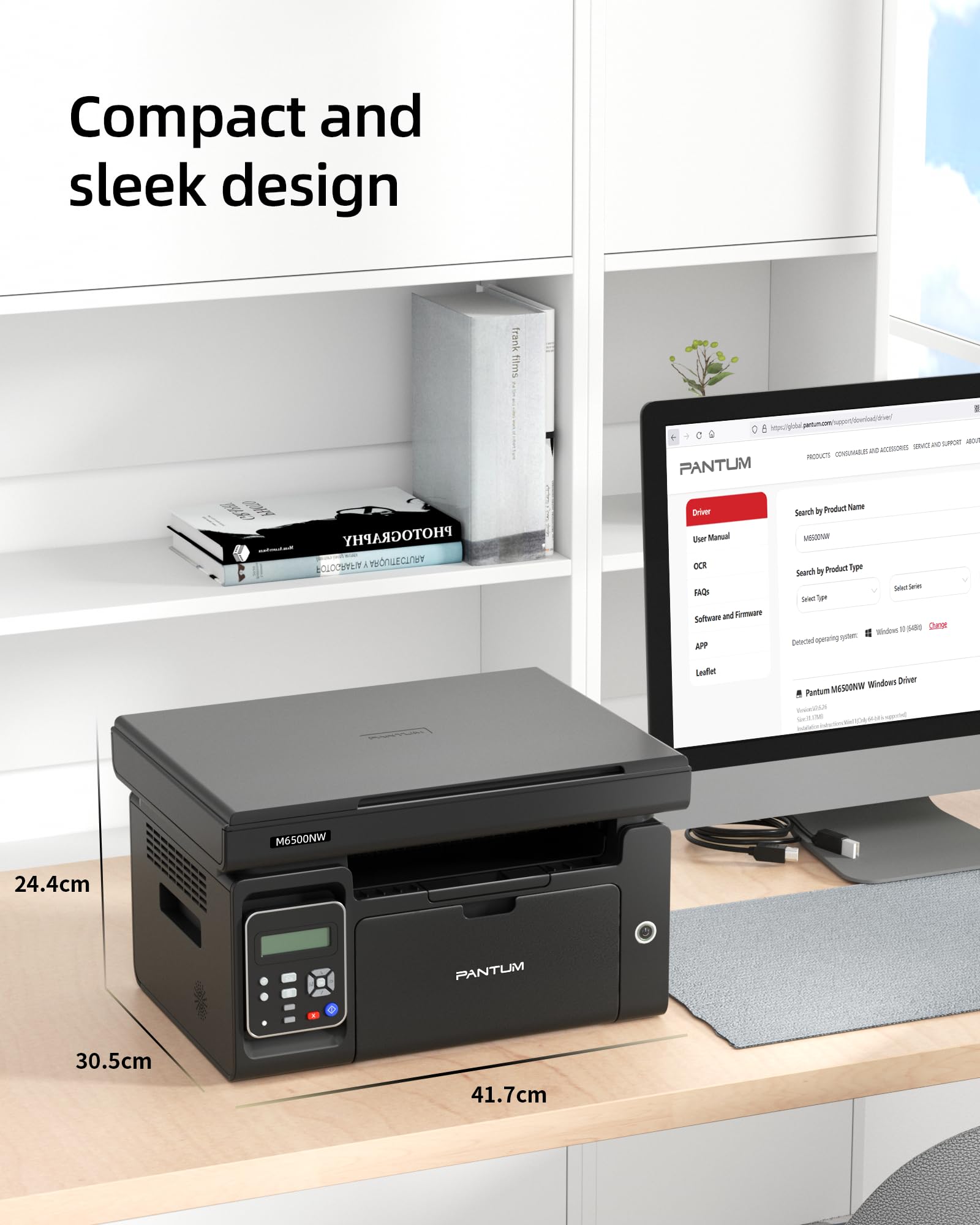 PANTUM M6500NW Laserowa Drukarka Skaner Kopiarka WiFi A4 Mono — miniatura 7