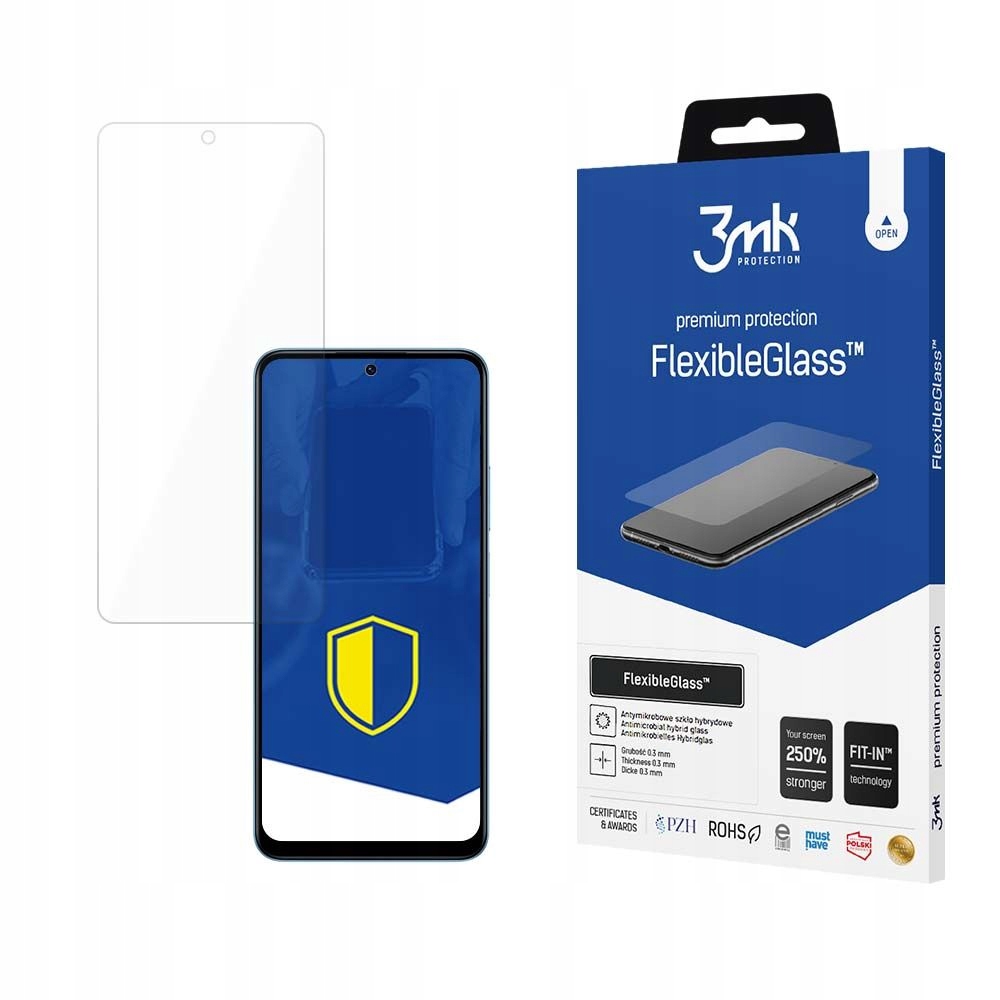 Szkło hybrydowe na ekran do Xiaomi Redmi 12 3mk FlexibleGlass