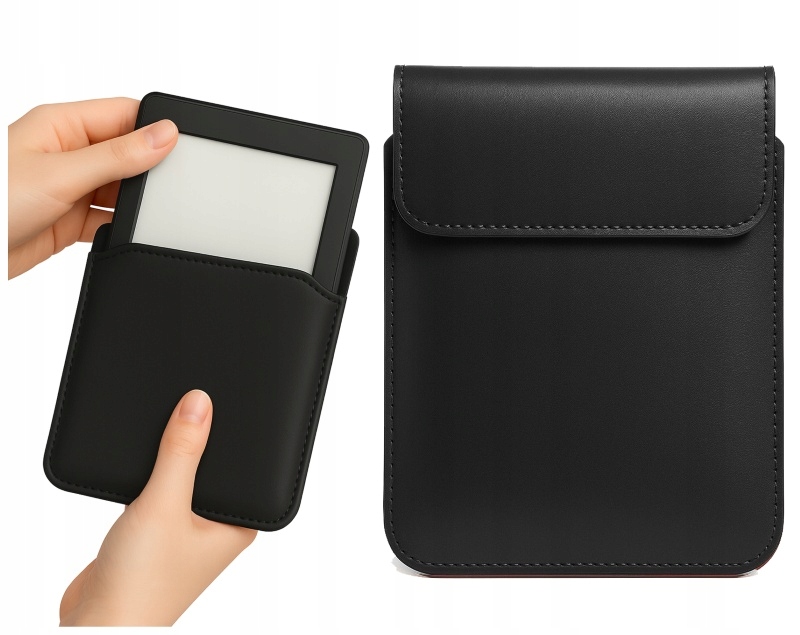 Etui do Kindle 10 8 PocketBook Touch Lux 5 4 Pokrowiec Skórzany Case czarny