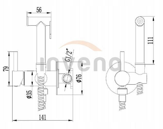 BATERIA BIDETOWA PODTYNKOWA ZŁOTA BIDETTA GOLD EAN (GTIN) 5907798718269