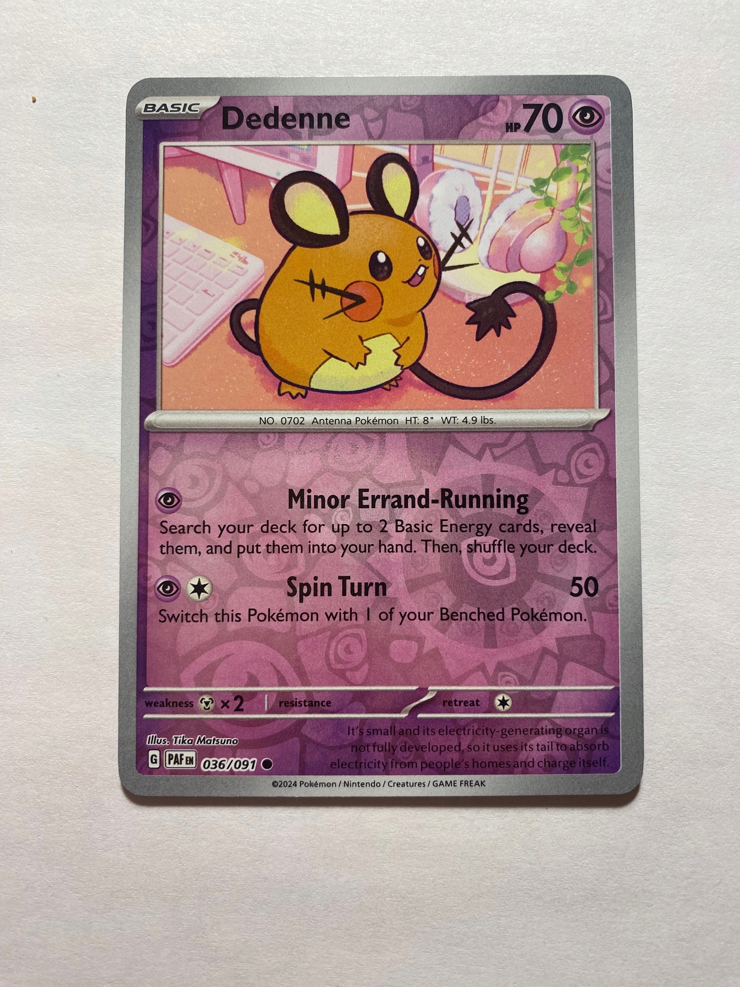 Pokemon Paldean Fates Reverse 036/091 Dedenne