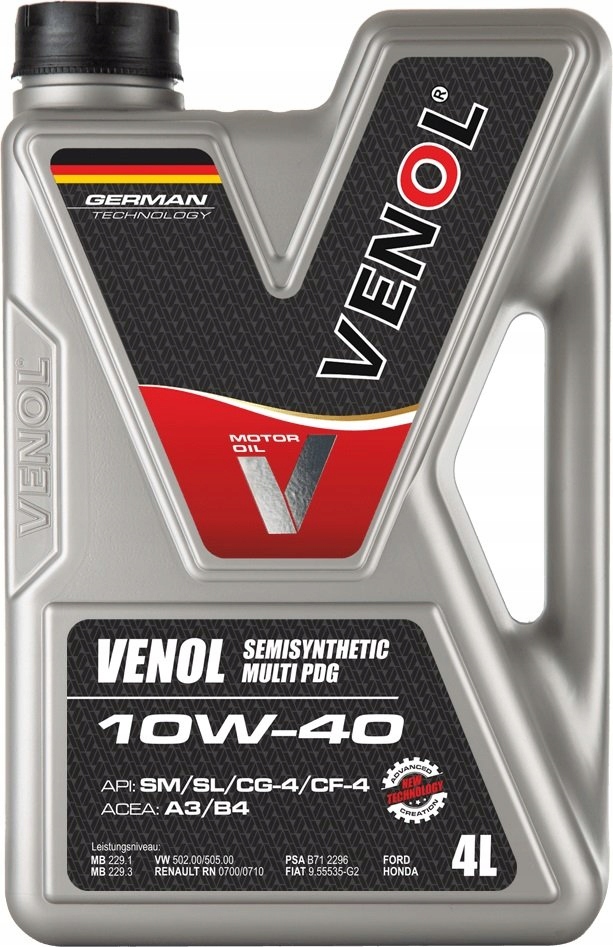 Venol Semisynthetic Multi Pdg 10W40 4L