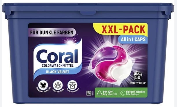 

Coral Black Velvet Kapsułki do Prania 50szt Niemcy