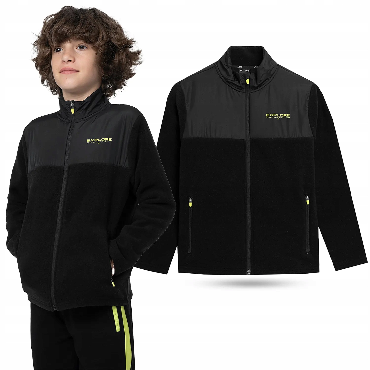 BLUZA POLAROWA CHŁOPIĘCA 4F POLAR ROZPINANY CIEPŁY SS23M040 Marka 4F