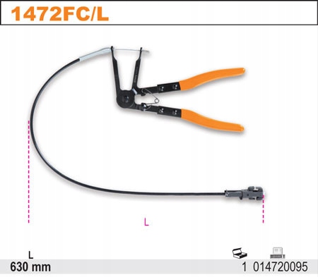 Szczypce do opasek samozaciskowych BETA 1472FC L Producent code 1472FC L