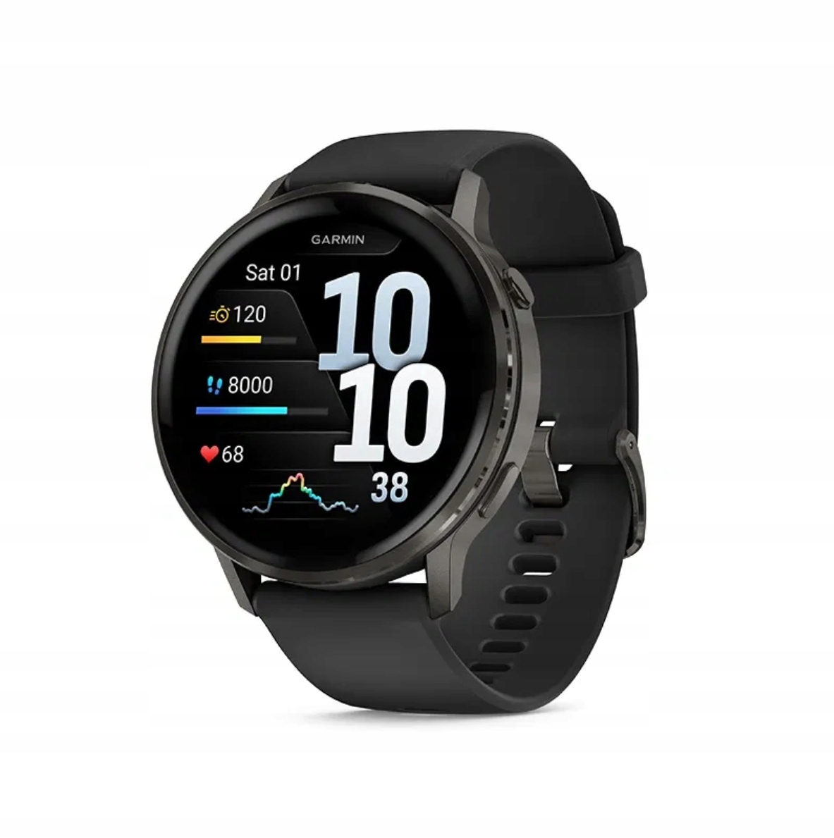 Garmin Venu 4 45 mm čierny s silikónovým pásikom Gps 010-03014-00