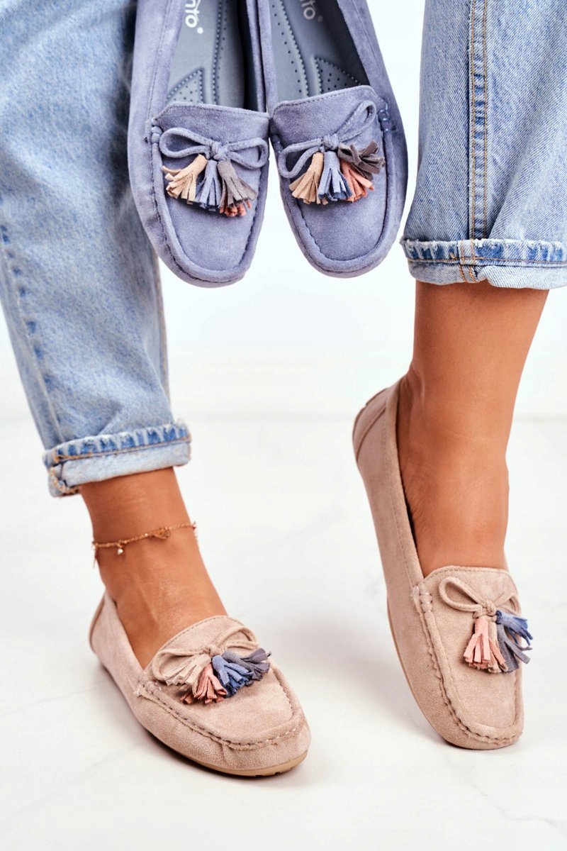 BEŻOWE MOKASYNY PROFILOWANA WKŁADKA 20PB35-2003 39 Marka Vila