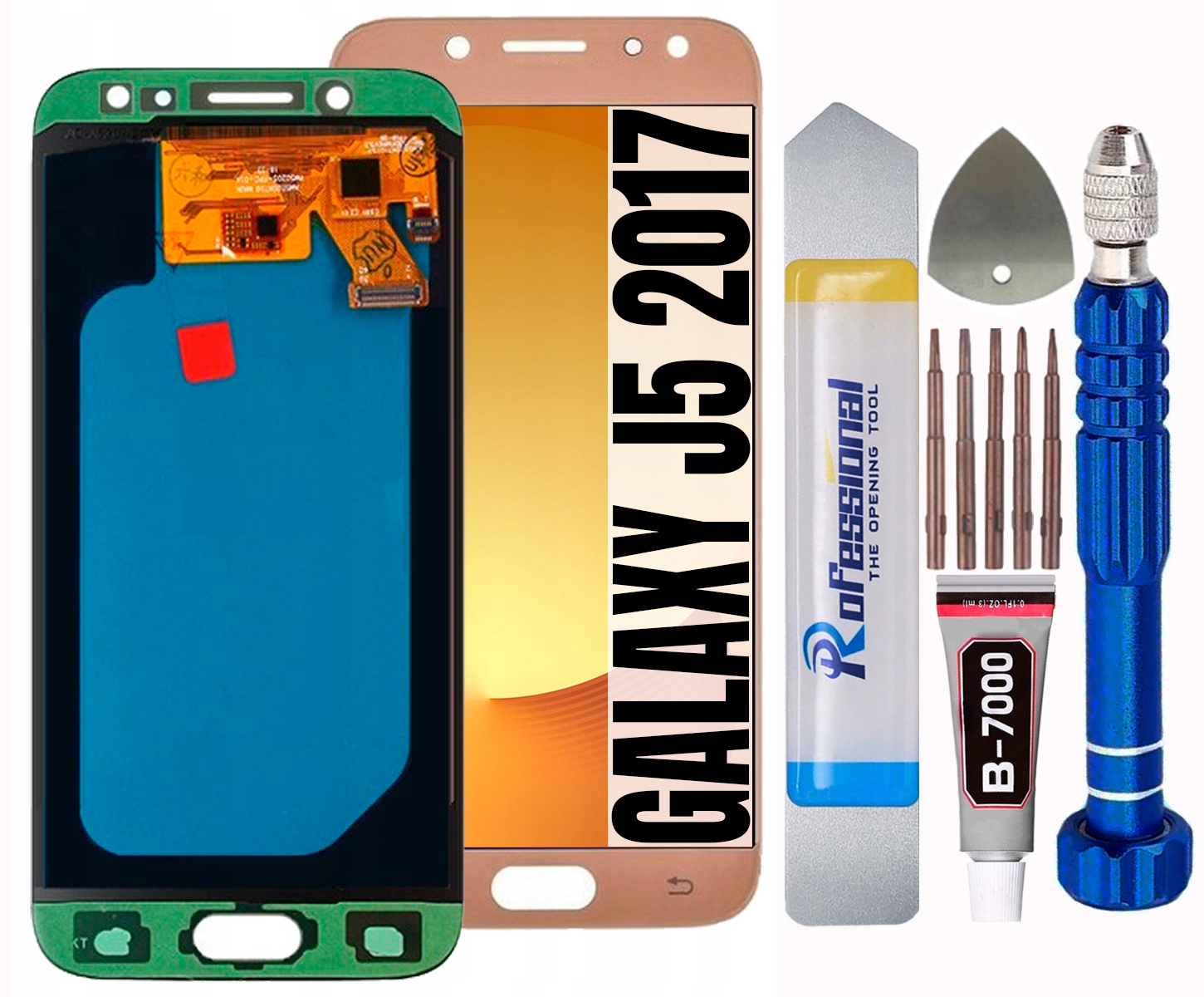 Displej Pro Samsung Galaxy J5 J530 J530F Oled LCD Zlatý