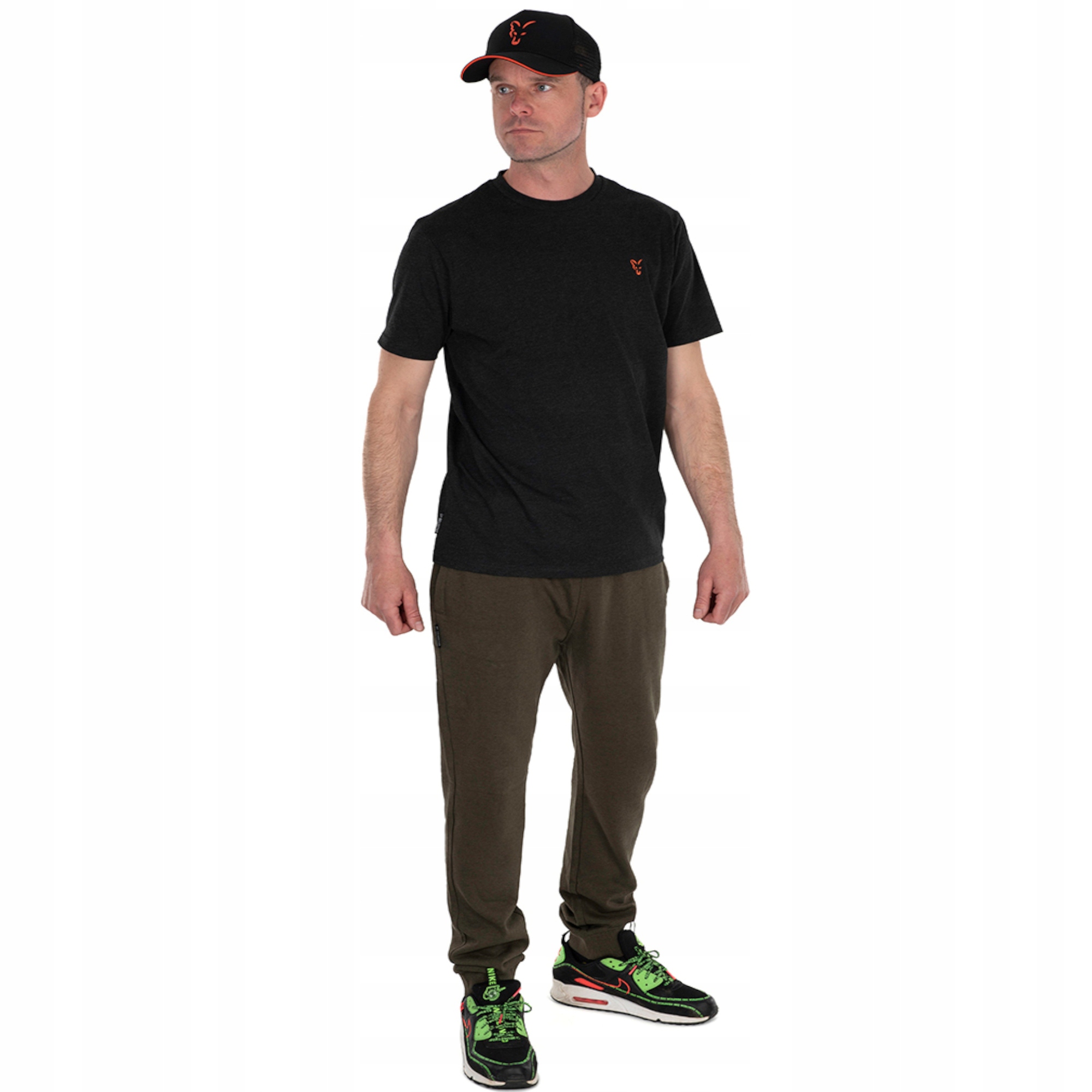 Koszulka Wędkarska T-Shirt Fox Collection T Black Orange r. 3XL Rozmiar 3XL