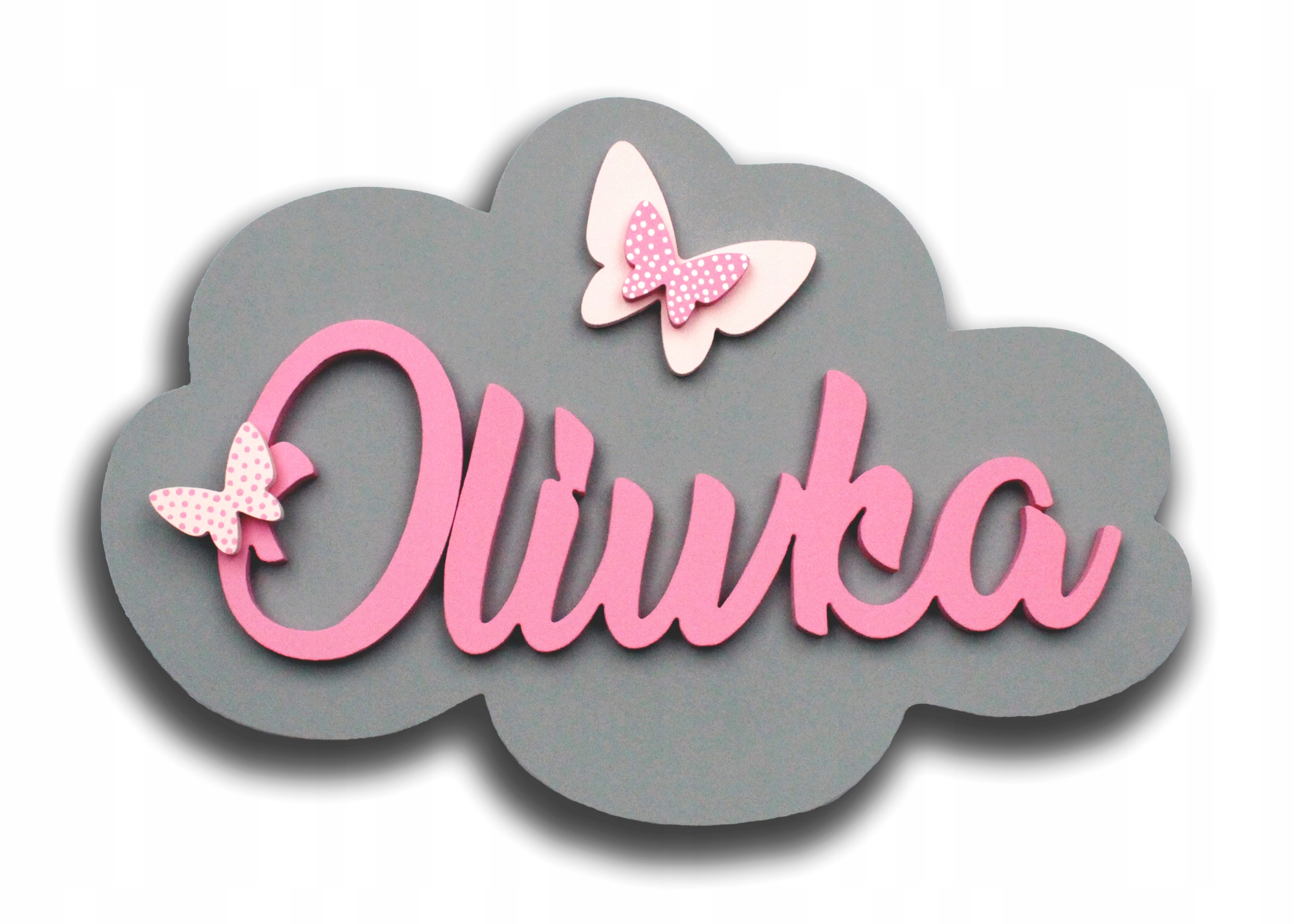 

Chmurka Literki Imię Dziecka 3D na ścianę XXL