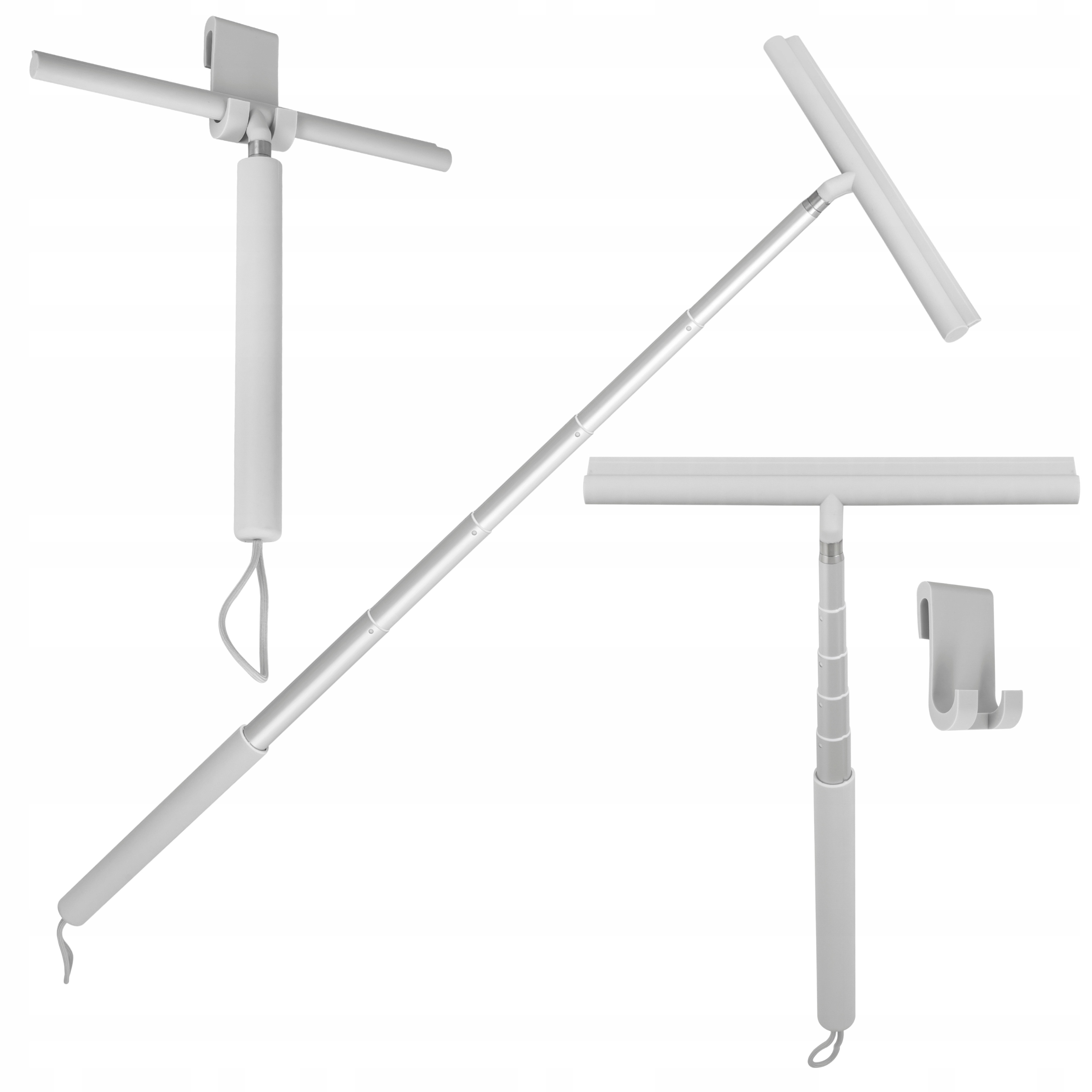 Levně Teleskopická stěrka na vodu pro okna do sprchové kabiny 118 cm