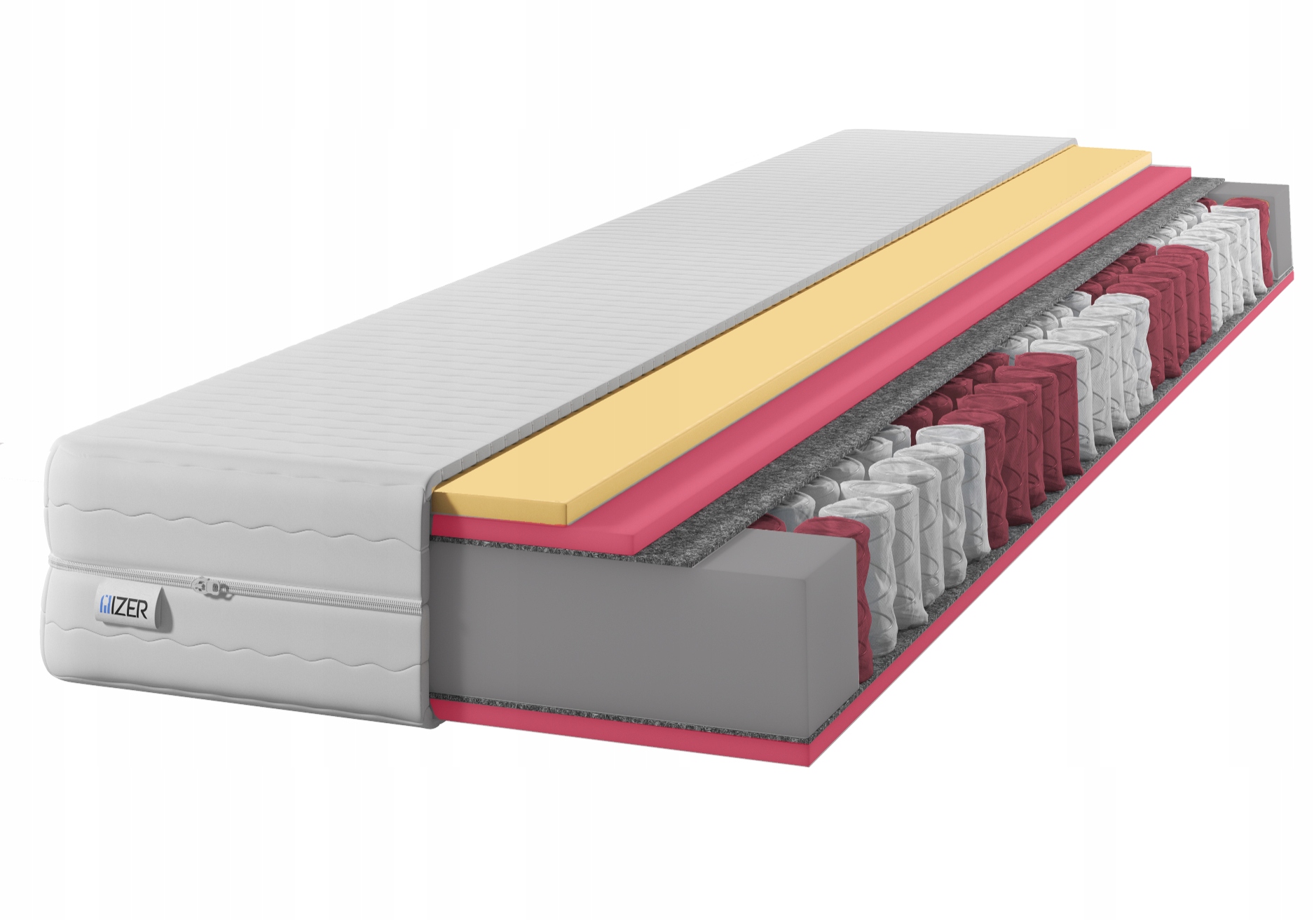 Matrace 140x200 kapsová kapsa 23 cm 7 zón Hr Visco oboustranná H2/H3 m