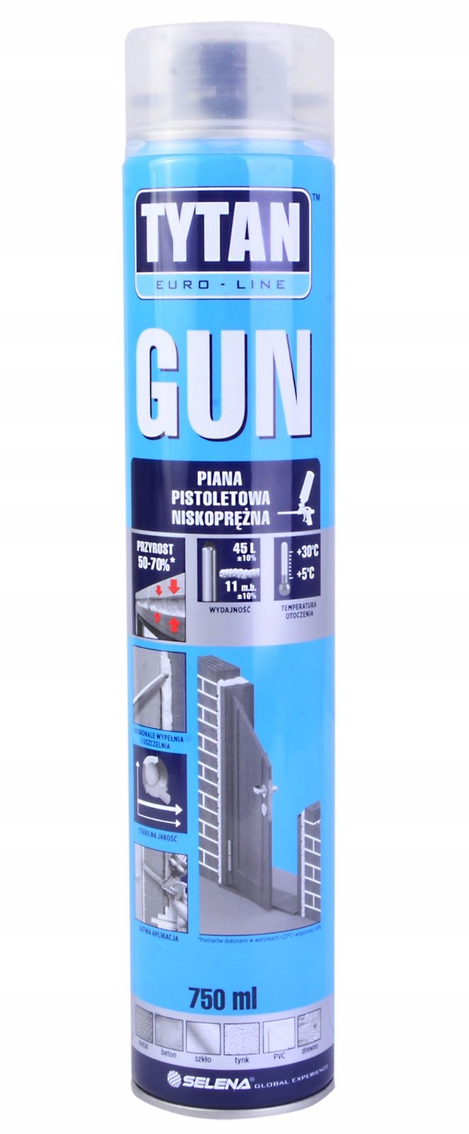 PIANKA MONTAŻOWA PISTOLETOWA TYTAN EURO-LINE 750ML