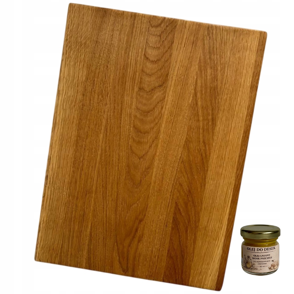 Deska Do Krojenia Drewniana Dębowa 40x30 Solidna Olej