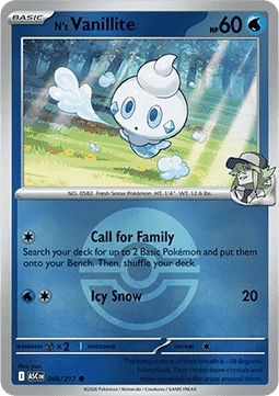 Ascended Heroes Ball Reverse 049/217 N's Vanillite