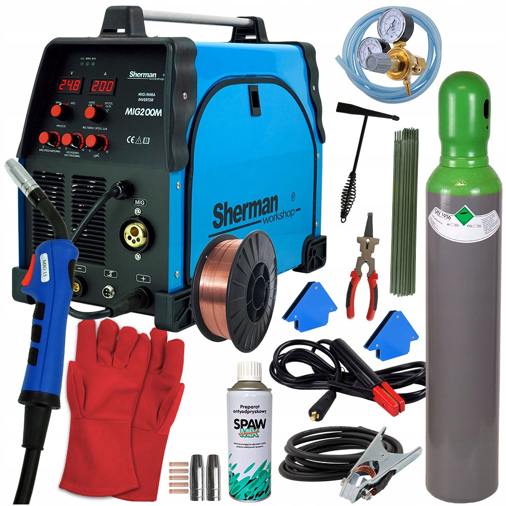 Інверторний зварювальний апарат Sherman MIG 200 MIGOMAT MMA