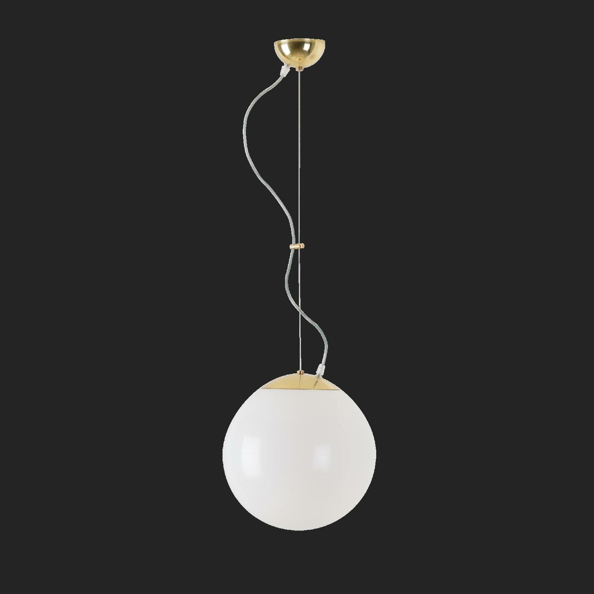 Osmont 64185 Isis L2 Pm závesné plastové svietidlo mosadz leštená biela IP40