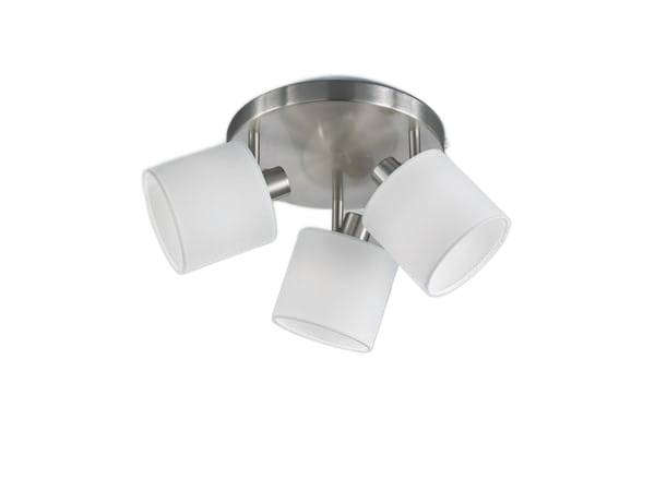 Stropná lampa okrúhle reflektory strieborná biela Rl