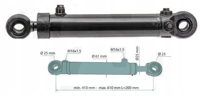 

Siłownik Hydrauliczny Uniwersalny C-50