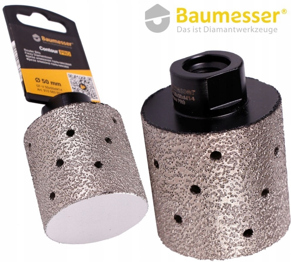 Diamantový prstový válec 50 mm Baumesser M14 za sucha