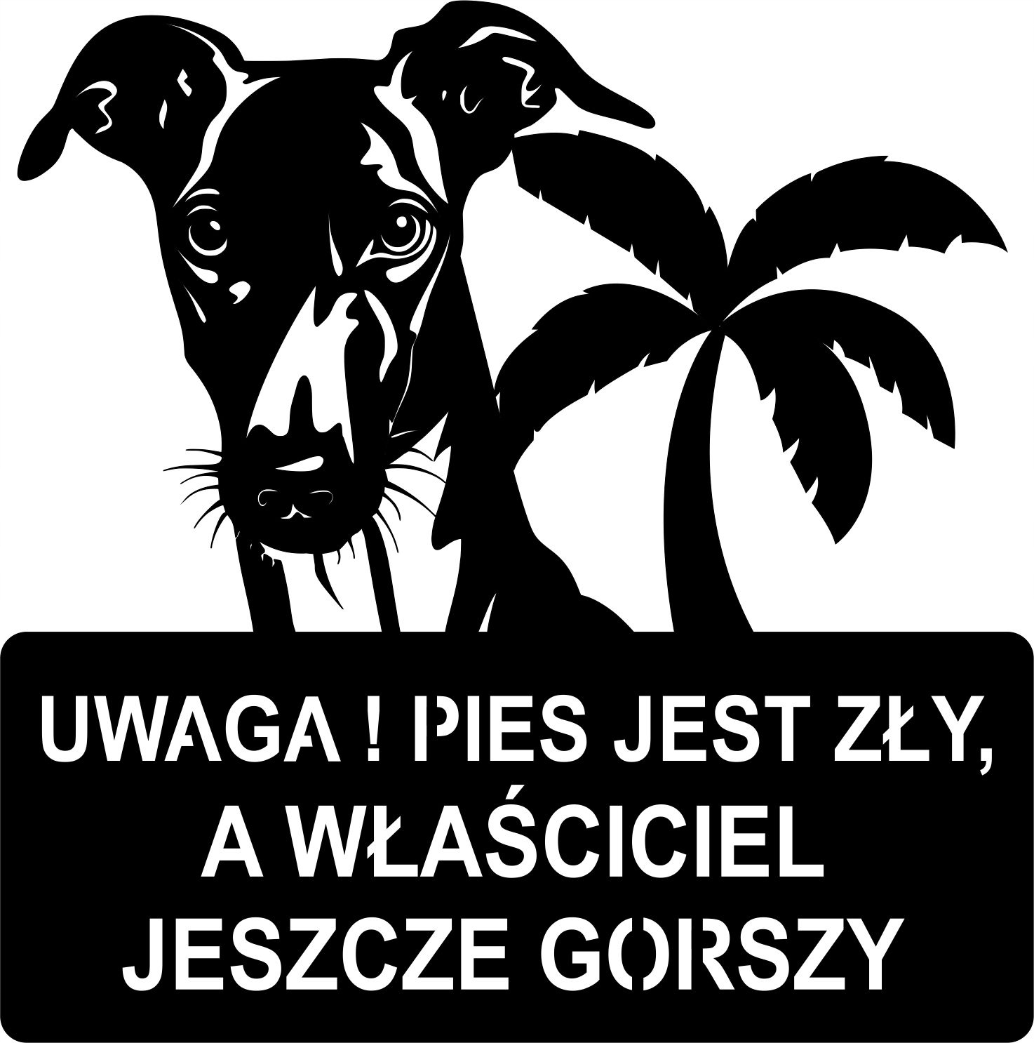 Tabulka Pes na branku oplocení Charcik Italský