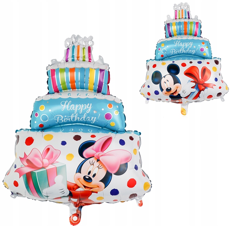 FÓLIA LUFI DISNEY MICKEY MINNIE EGÉR 80cm SZÜLETÉSNAPI TORTA DEKORÁCIÓ HÉLIUM