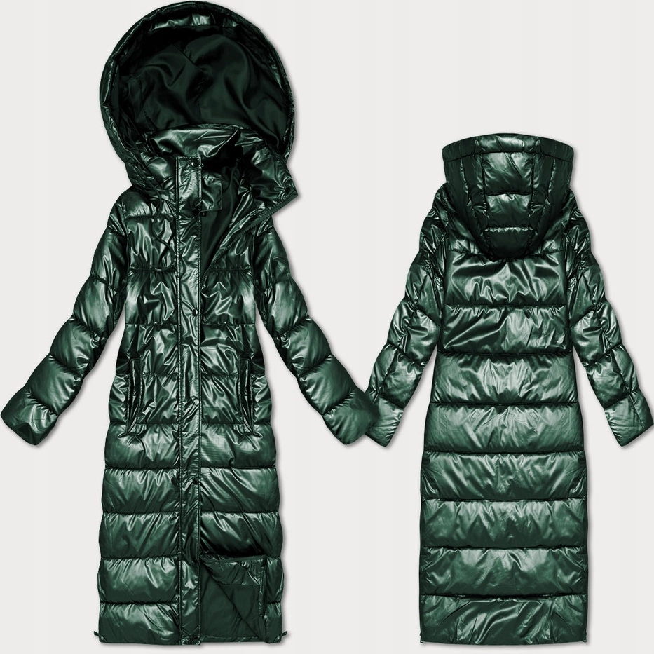 Prošívaná Bunda Kapuce 2629# Zelená XL (42)