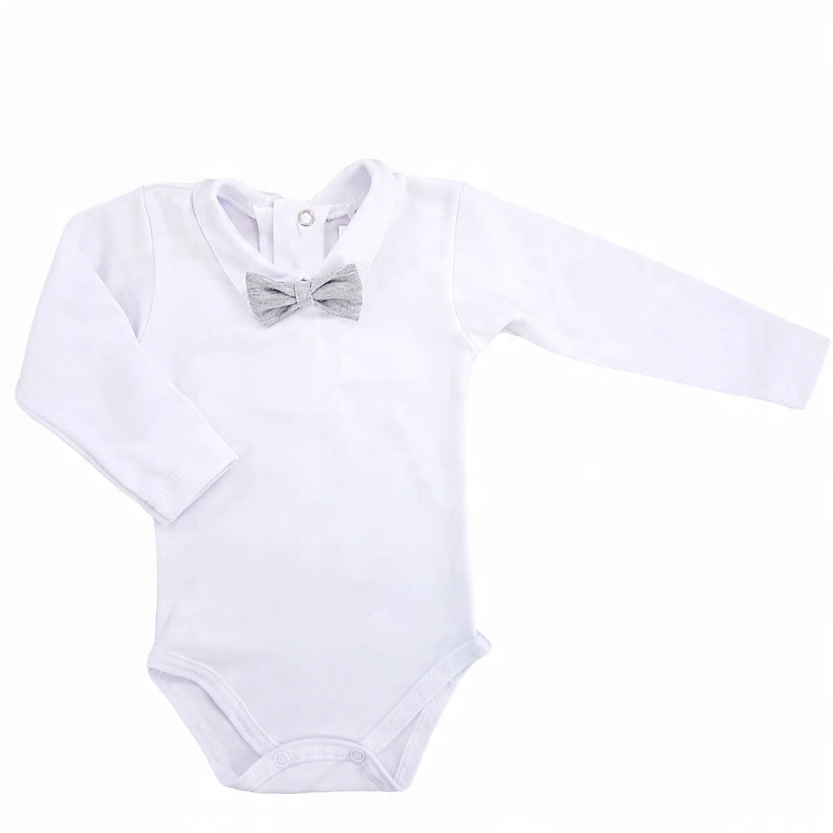 

Białe body niemowlęce eleganckie na chrzest boy 74
