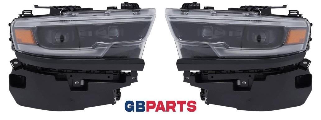 Lampa Světlomet Komplet Full Led Černá Dodge Ram 2019- Limited Longhorn