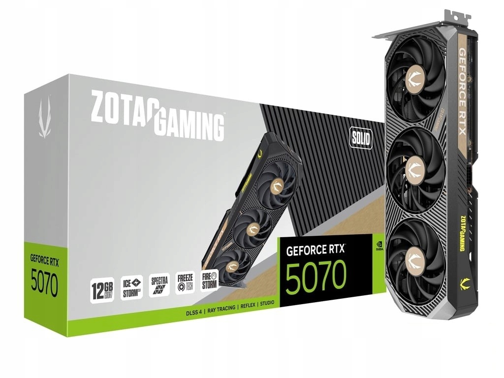 Zotac Grafická karta GeForce Rtx 5070 Solid 12GB GDDR7 192bit 3DP/HDMI