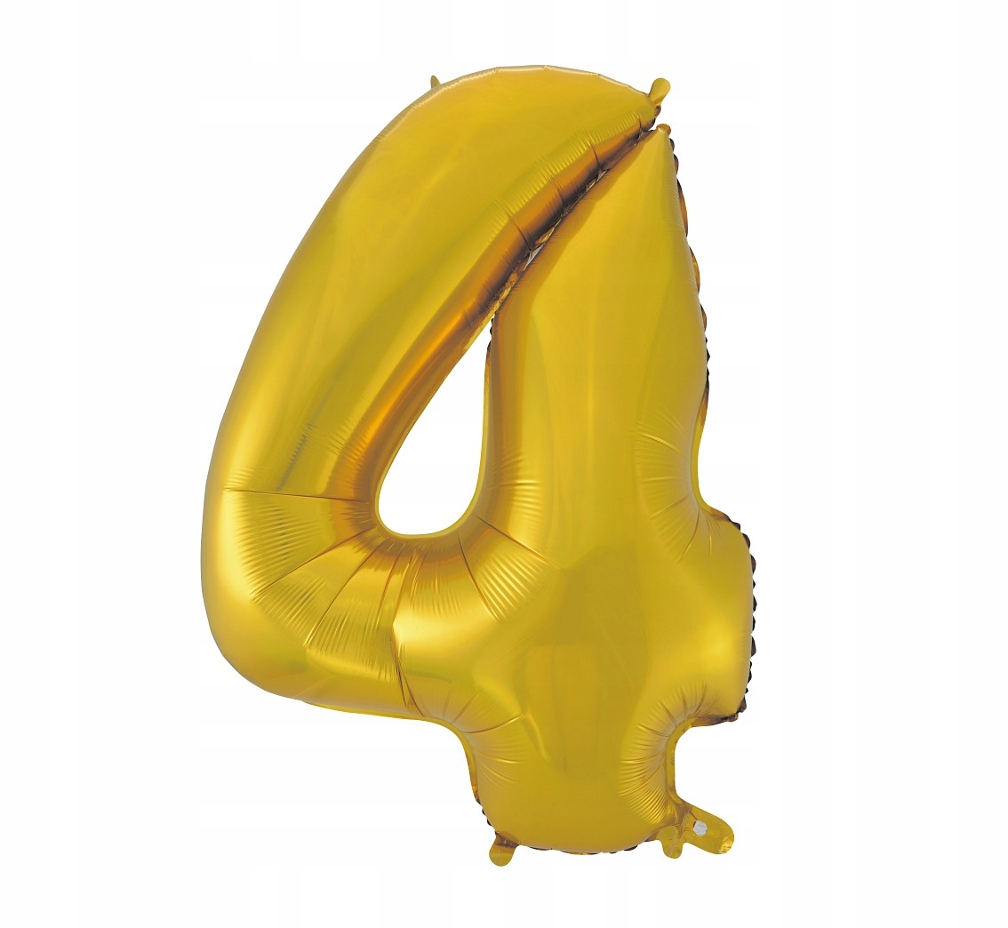 balon cyfra 4 złota  45'' 92cm |  HS-C45ZM4 — 2