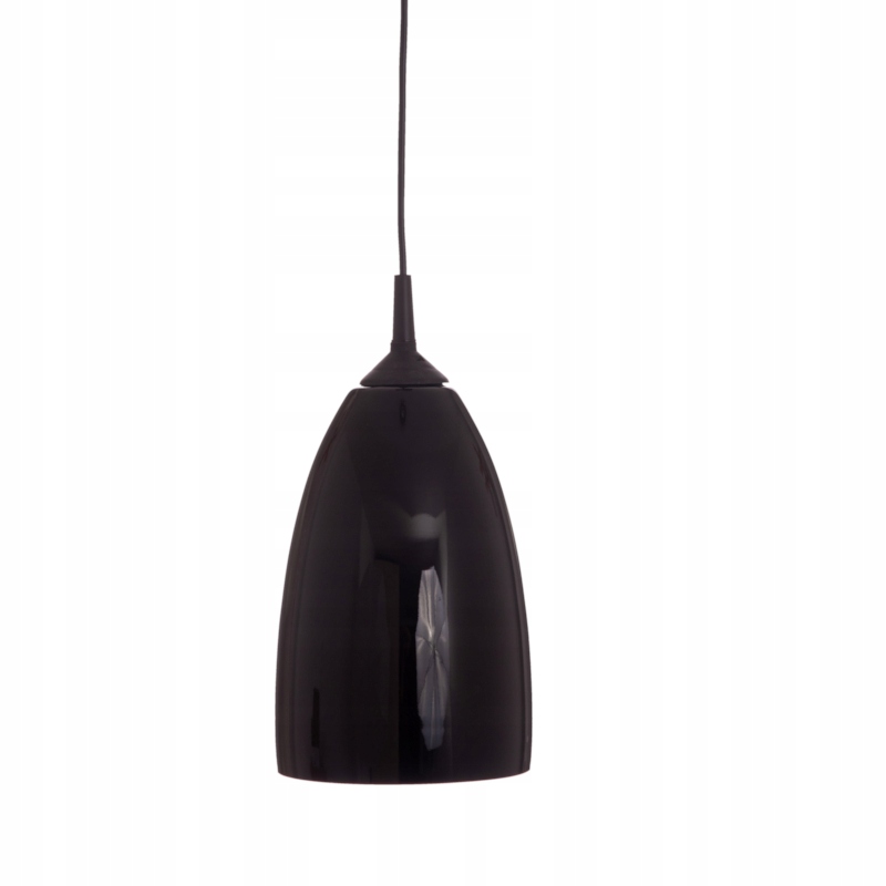 Stínidlo 4367 lustr E27 černý lesk sklo průměr 16 cm