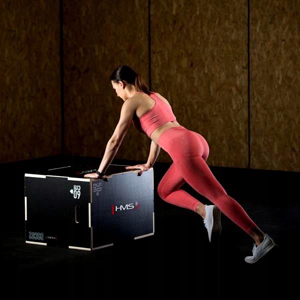 Skrzynia Treningowa do Ćwiczeń Jump Box Siłownia HMS Model DSC02