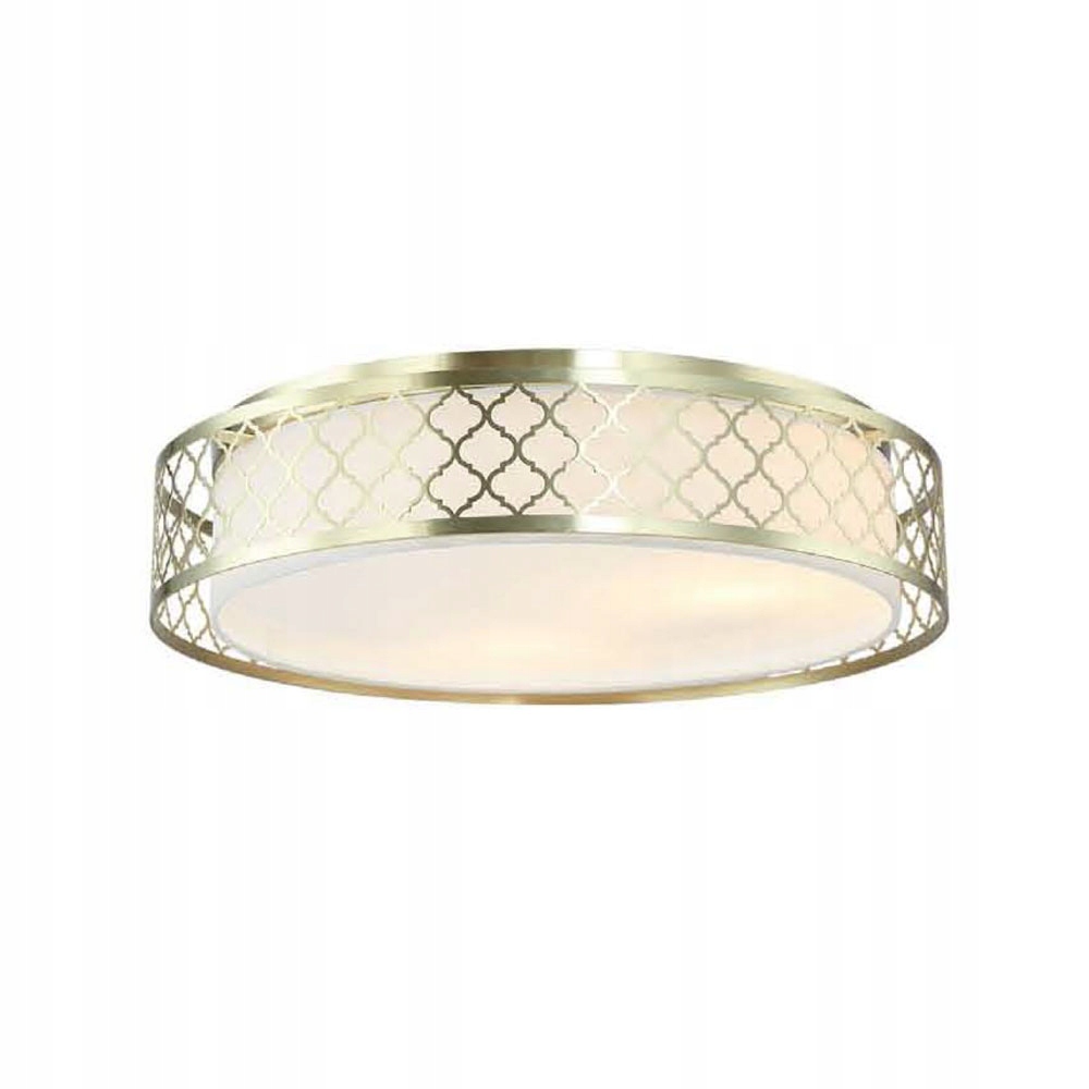 Aristokratická plafoniera Cavalli Old Gold, zlatá mriežka okolo zdroja lampy