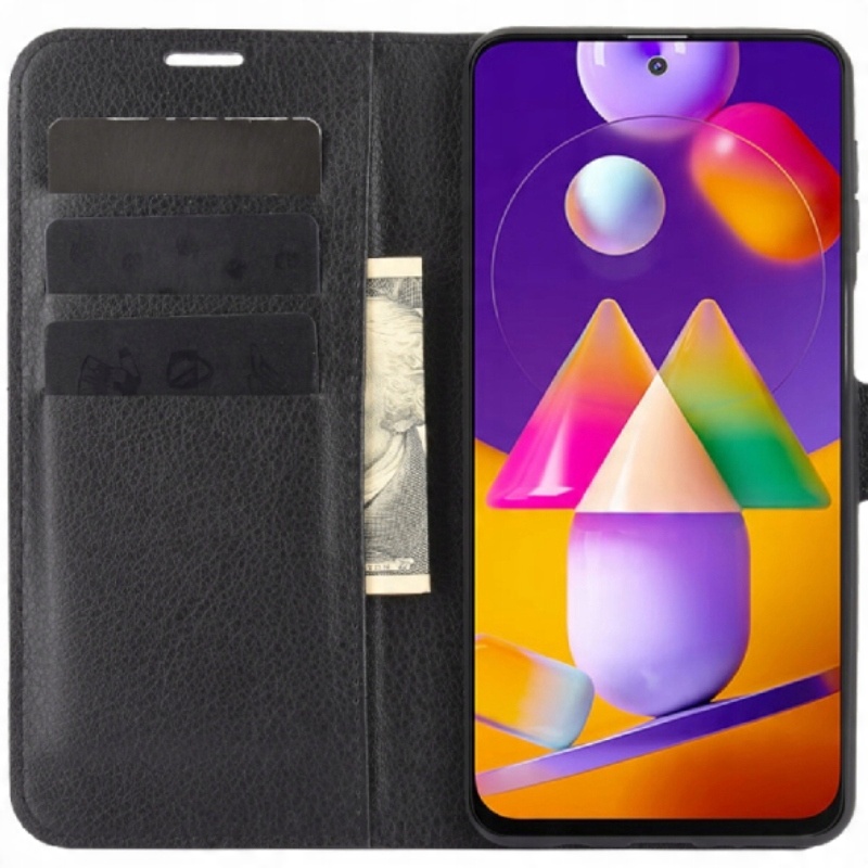 

Etui Z Klapką Portfel Litchi Do Galaxy M31S